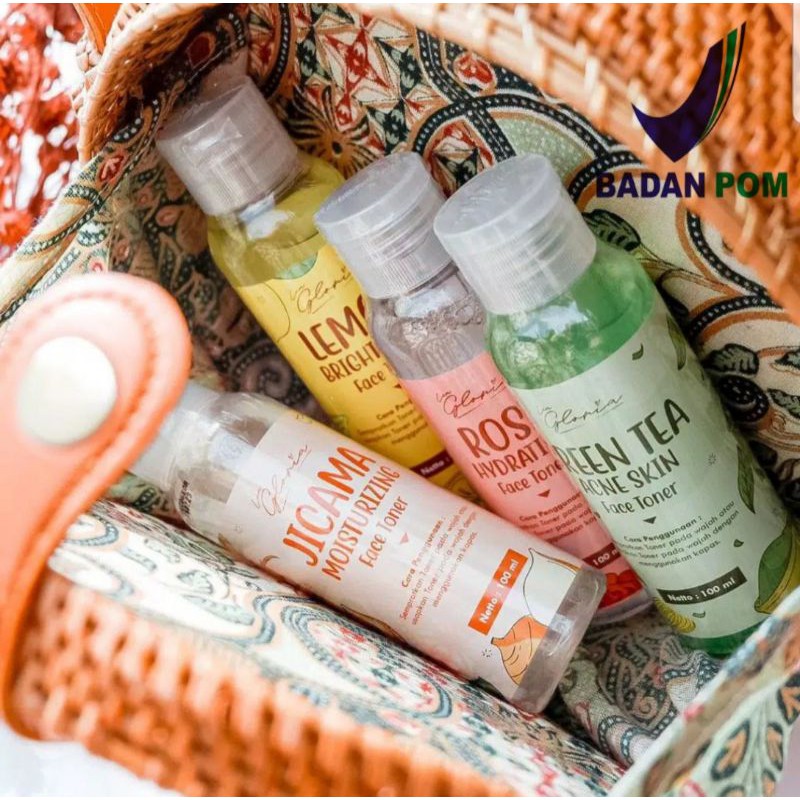 FACE TONER PRODUK ORI BY LEA GLORIA AIR LEMON, ROSE, JICAMA, & GREEN TEA DISTILLED BPOM