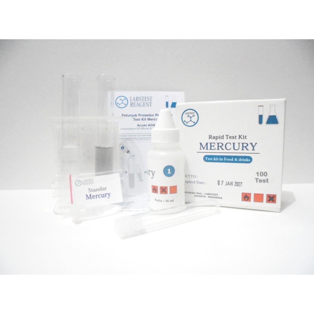 Test Kit Mercury (Merkuri), Rapid Testkit Mercury (Hg) Dalam Kosmetik