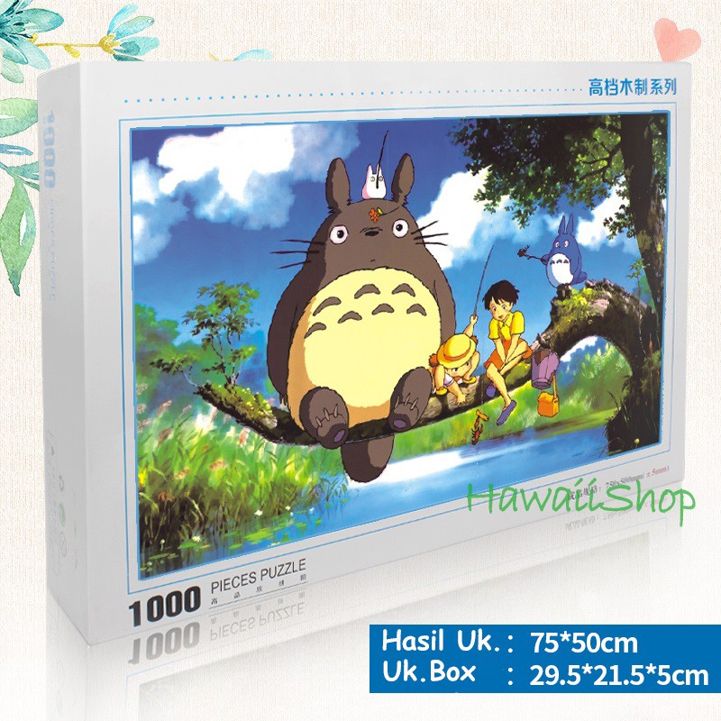 Puzzle Jigsaw 1000 pcs kayu Uk.70 x 50cm - My Neighbor Totoro Tree