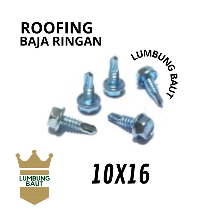 ROOFING 10x16 - SEKRUP BAJA RINGAN - SEKRUP SPANDEK