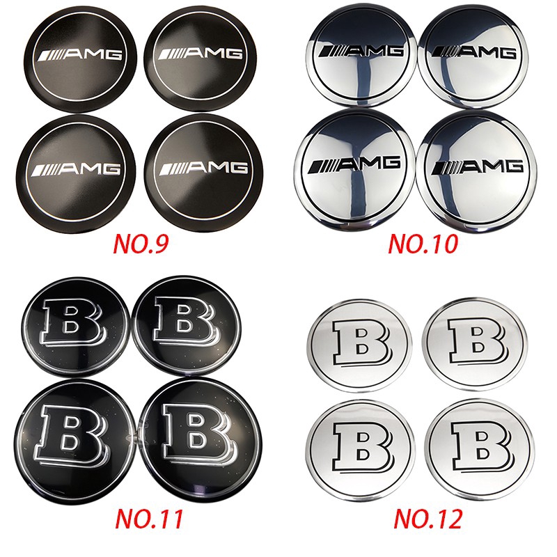 4pcs Stiker Emblem Badge Night Knight 56mm Untuk Hub Tengah Velg Mobil Mercedes Benz Amg Brabus Apple Tree Lorinker