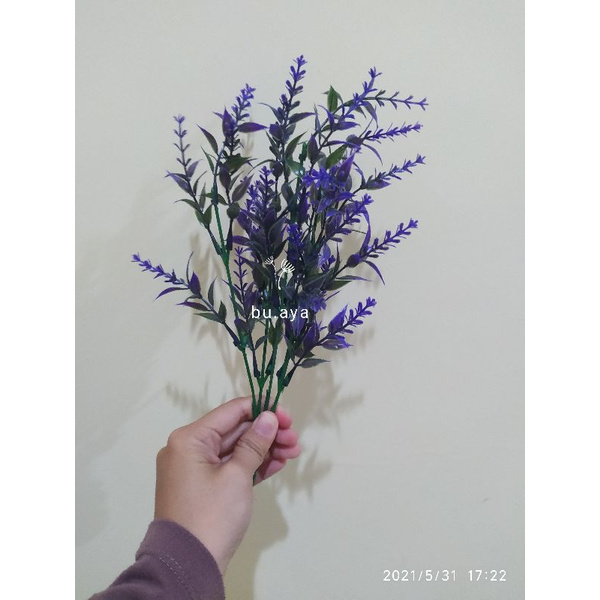 BT12 Bunga Rumput Daun Warna-Warni Artificial