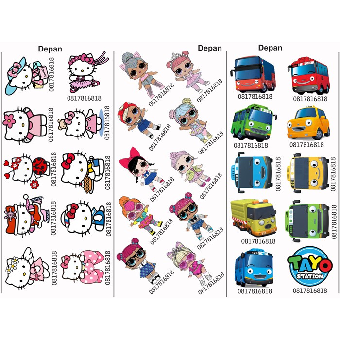 

Edible Stamp Stiker Makanan Edible Stiker Edible Image Edible Print Sticker Makanan SPESIAL CUSTOM