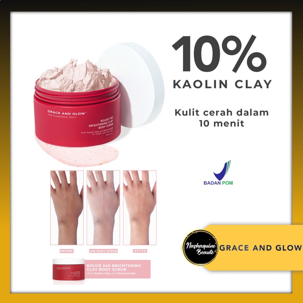 GRACE AND GLOW Body Scrub Rouge 540 Brightening Clay