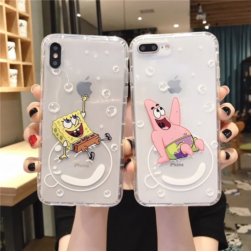Spongebob anticrack case iphone samsung grand prime a20
