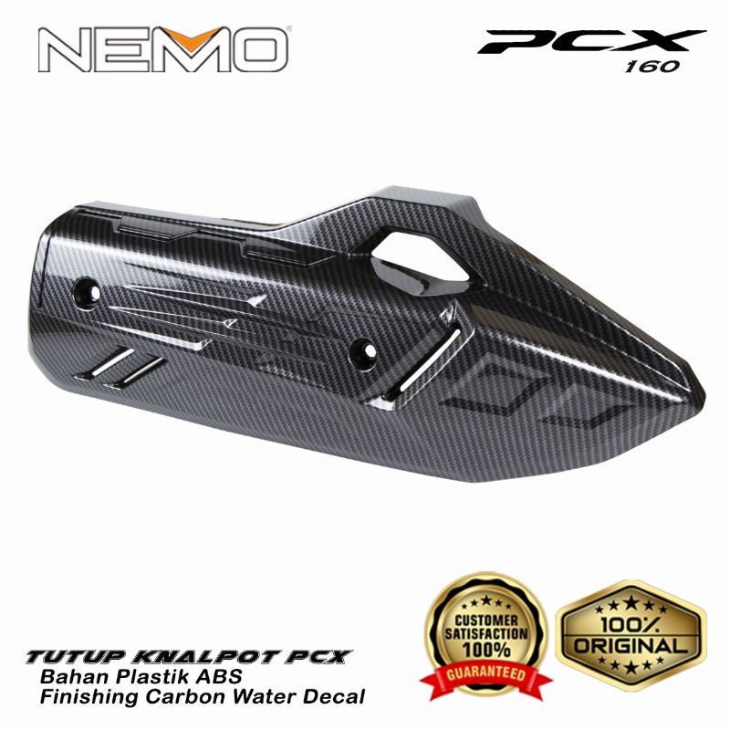 Cover/Tutup Knalpot HONDA PCX160 NEW 2021 CARBON NEMO BEST