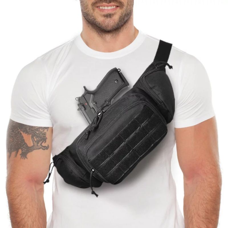 Tas Pistol Selempang - Tempat Pistol Hitam - Holster