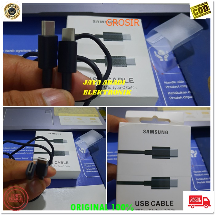 J231 ORIGINAL KABEL DATA SAMSUNG USB TYPE C TO C 3A SUPORT FAST CHARGING KABEL CHARGER CASAN CHARGE flash cas casan hp handphone androit original universal multi adaptive charge quallcomm volt gadget BISA UNTUK SEGALA JENIS MERK HANDPHONE YG MENGGUNAKAN