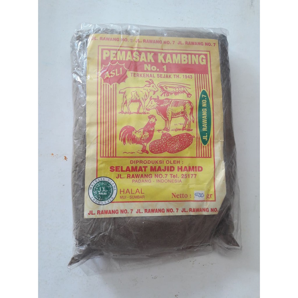 

Bumbu Instan Pemasak Kambing Selamat Khas Padang 500 gram