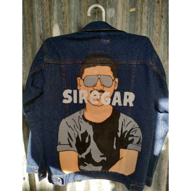 JAKET JEANS DENIM LUKIS CUSTOM