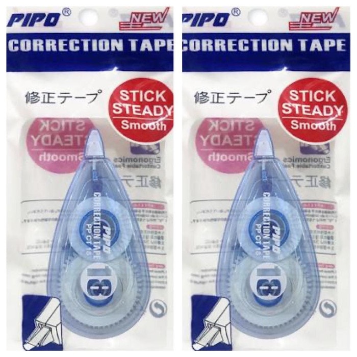 

TULIS-ALAT- BUY1GET1 CT18 BIRU PIPO CORRECTION TAPE PPCT18 BELI 1 DIKIRIM 2 PCS -ALAT-TULIS.
