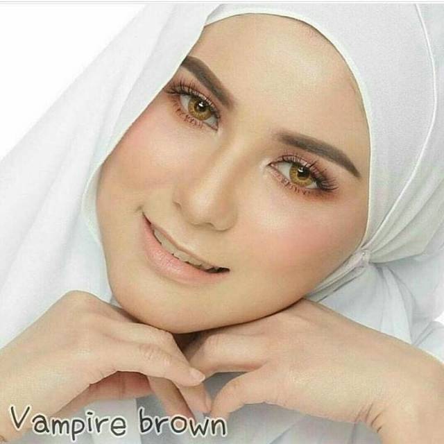 Softlens Princess Vampire Twilight Brown - Soflens Coklat Terang bisa Minus