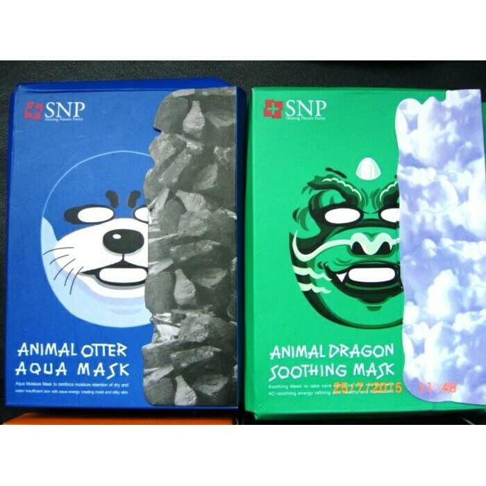 Asli   Mask Animals SNP / Gambar Hewan Panda / Otter/ Dragon/Tiger - Naturgo Paling murah
