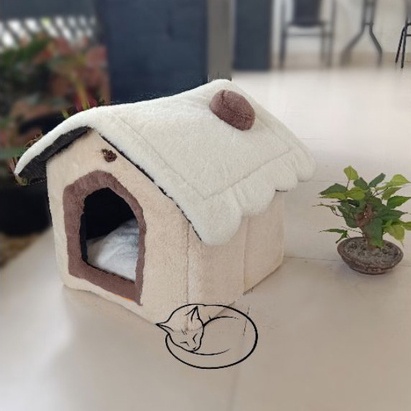 Kemah Rumah Kucing Bentuk Tenda Pet House Kucing Anjing Bagus