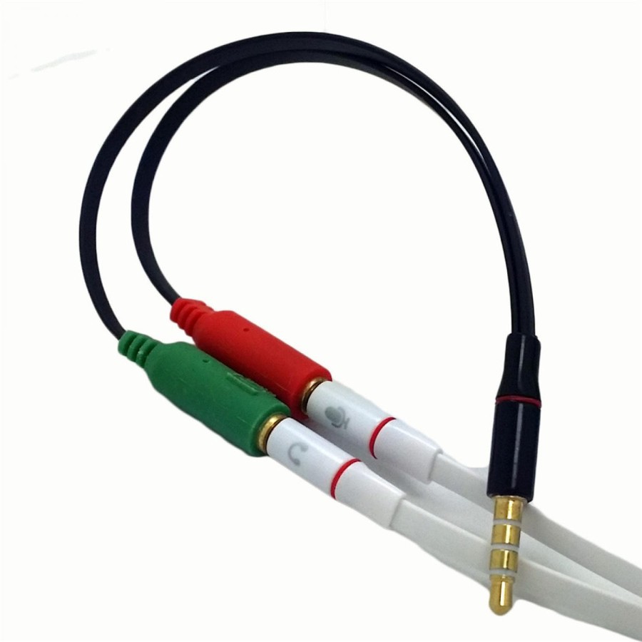 Splitter Audio Cable 3.5mm Male to 3.5mm HiFi Microphone and Headphone