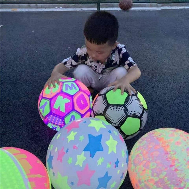 Mary LED Mainan Goyang Bercahaya Olahraga Sepak Bola Anak Luar Malam Playset