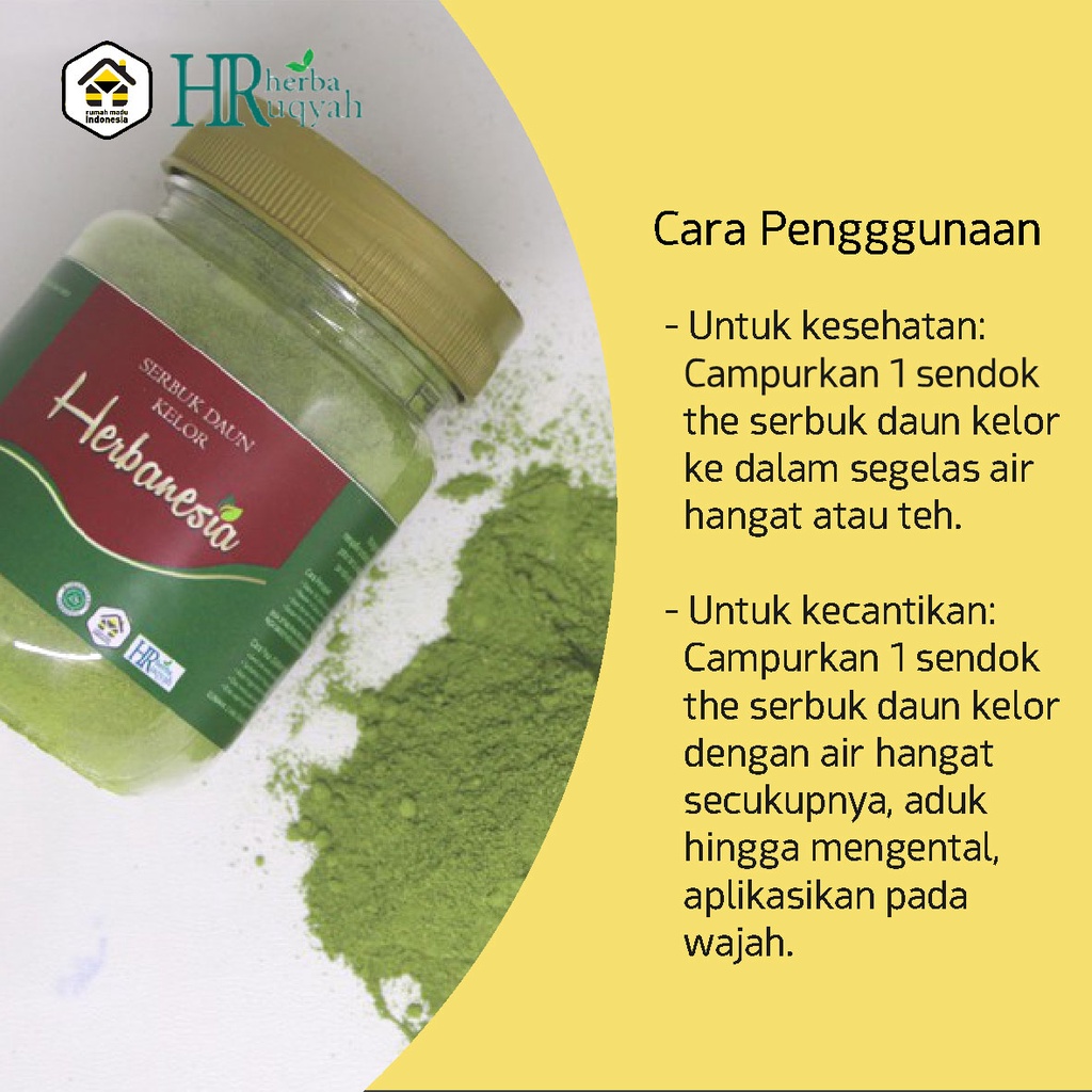 Bubuk Daun Kelor Masker Bubuk Organik Masker Wajah Moringa Powder Bubuk Daun Kelor Murni