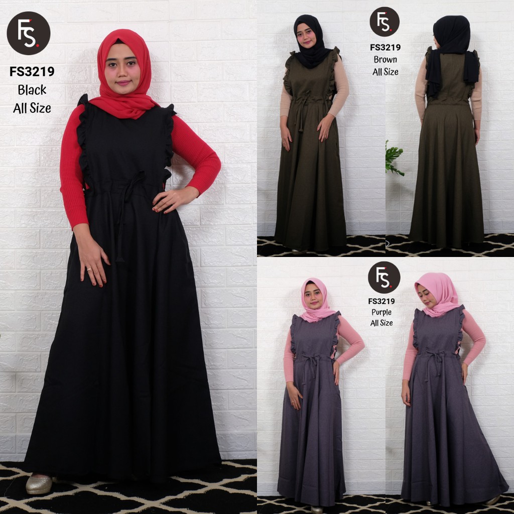 Gamis Casual Modern - Semi Woll - Gamis Outer Laura
