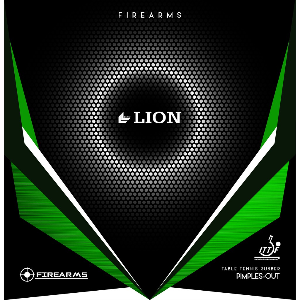 Karet Bintik Serang LION Firearms Pingpong Rubber Bat Tenis Meja Bet Short Pips Pendek Jahat Goyang