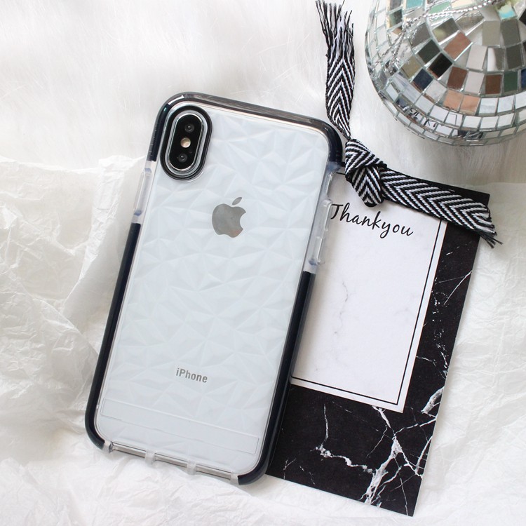 Soft Case TPU Shockproof Motif Berlian Simple untuk iPhone 11 12 Pro Max x 6 6S 7 8 7Plus xr xs max se 2020