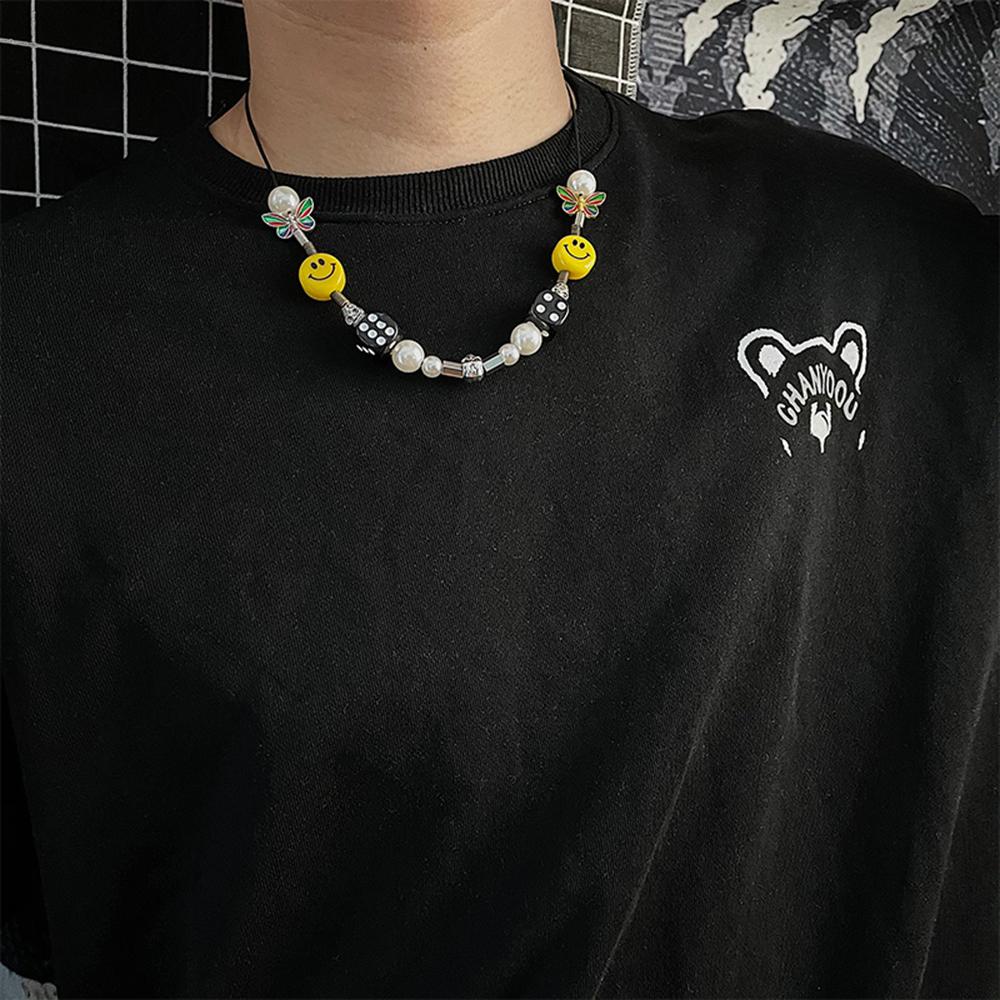 Mxbeauty Kalung Manik-Manik Tengkorak Punk Fashion Wanita Kalung Eropa Dan Amerika Untuk Pria Gelang Alloy