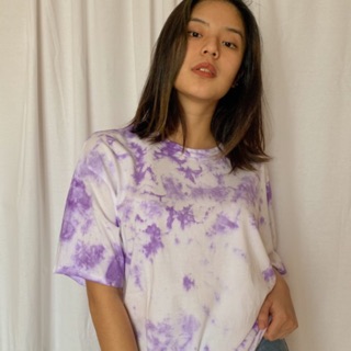  Kaos  tie  dye  white base with Cloudy 4 pilihan warna  