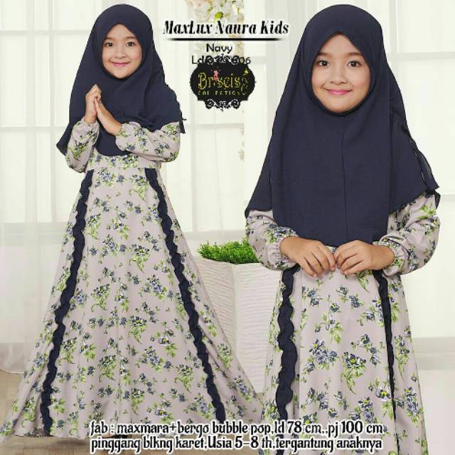 Fashion Anak Muslim / Dress Anak Muslim / Maxmara Buble Muslim