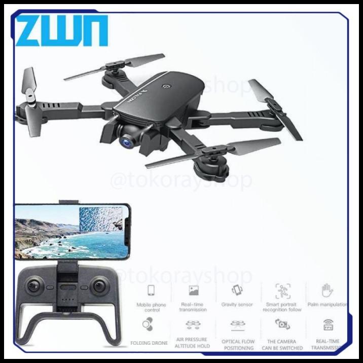Quadcopter Drone R8 Wifi Fpv Dual Camera Zwn Falcon 1080P - Hitam