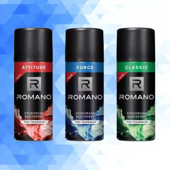 Romano Deodorant Body Spray 150ml Parfum Pria Force Attitude