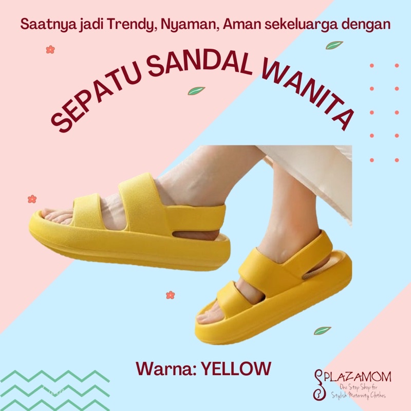 Sepatu sandal EVA karet WANITA DEWASA lalisa slop selop sendal slippers ringan nyaman empuk trendy stylish kekinian model korea korean anti slip awet kualitas premium