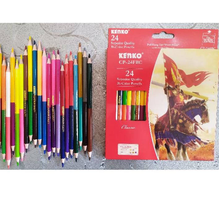 

FREE ONGKIR!Kenko Pensil Warna CP-24FBC - Bi-Colour dapat 48 Warna|RA6