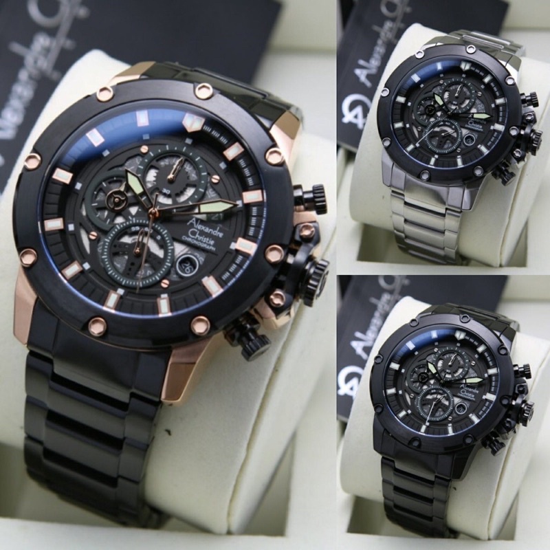 JAM TANGAN ALEXANDRE CHRISTIE AC6564 PRIA / AC 6564 RANTAI / 6564 LEATHER