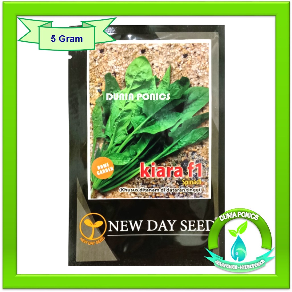 Benih Bayam Jepang Horenzo Spinach KIARA F1 NEW DAY SEED 5 Gram Original Pack