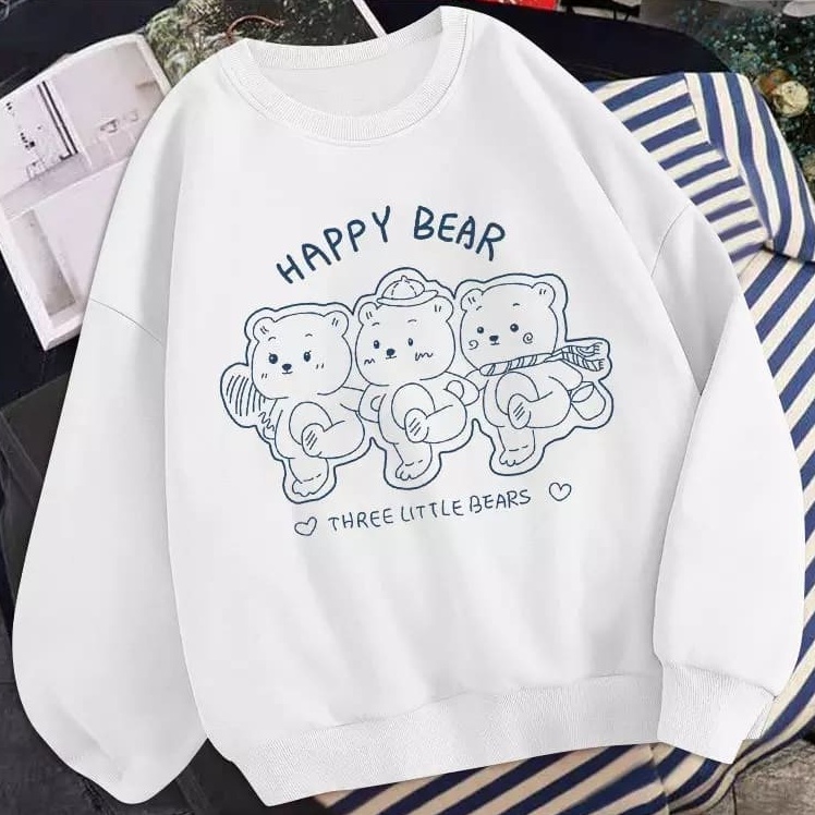 MVP - Happy Bear Sweater - Sweater Hoodie Unisex Terbaru