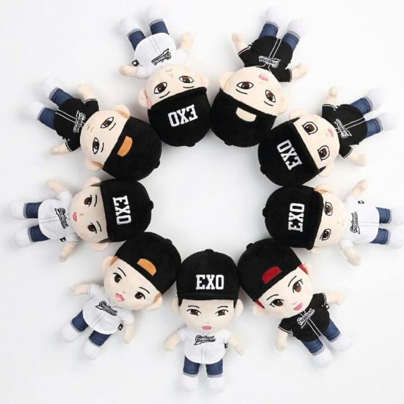 OFFICIAL EXO DOLL SM ENTERTAINMENT D.O SUHO BAEKHYUN SEHUN CHEN XIUMIN KAI CHANYEOL LAY