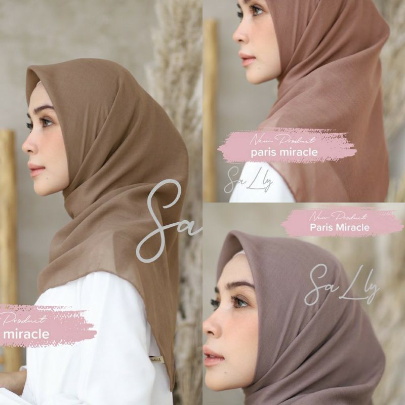 Hijab Paris Miracle Sally Scarf warna Grey Denim