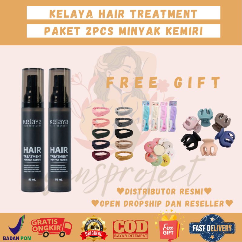 PAKET 2PCS MINYAK KEMIRI KELAYA HAIR TREATMENT