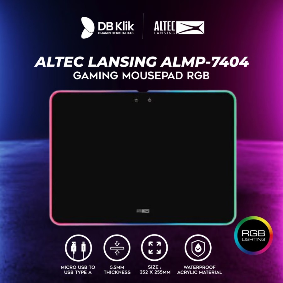 Mouse Pad Gaming ALTEC LANSING ALMP-7404 352x255x5.5mm RGB - ALMP7404