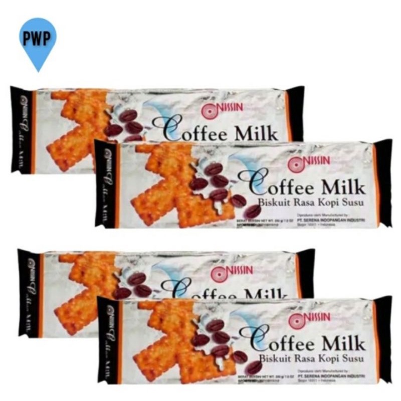 

Nissin Biscuit Coffe Milk Biscuit Rasa Kopi Susu 200gr Paket 4pc