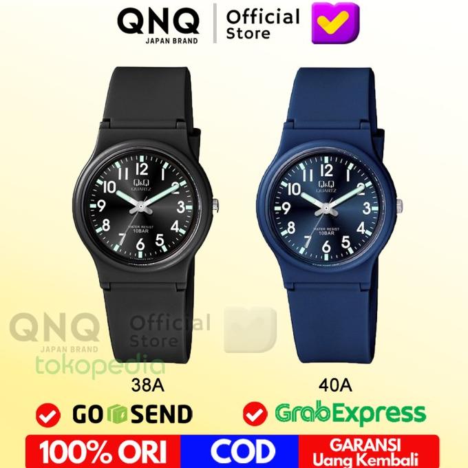 JAM TANGAN WANITA Q&Q QNQ QQ ORIGINAL QD46 ARLOJI ANALOG CEWE ANTI AIR
