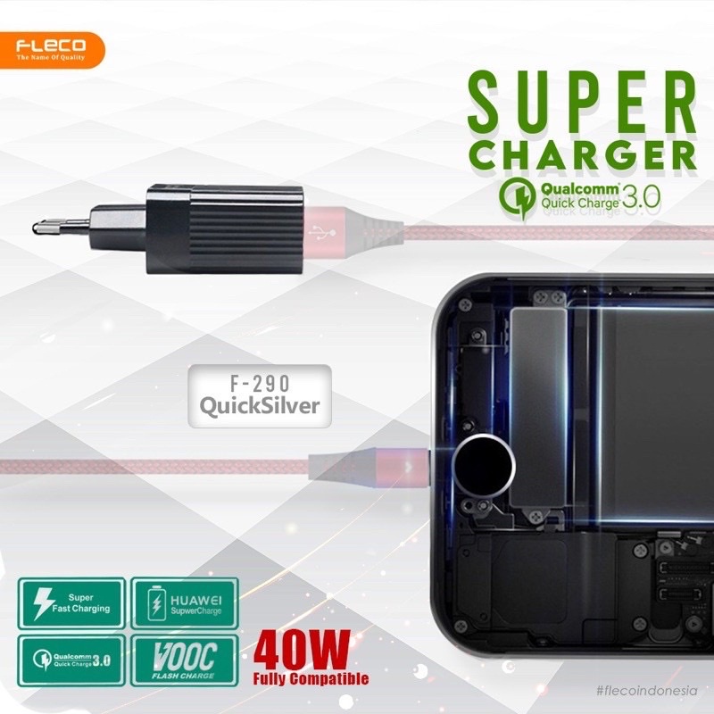 PROMO TEAVEL ADAPTOR FLECO F290 SUPER CHARGER 40W