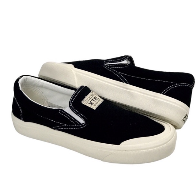 Sepatu XternalStepSure - Slip On Akhimici Japan Black White WB