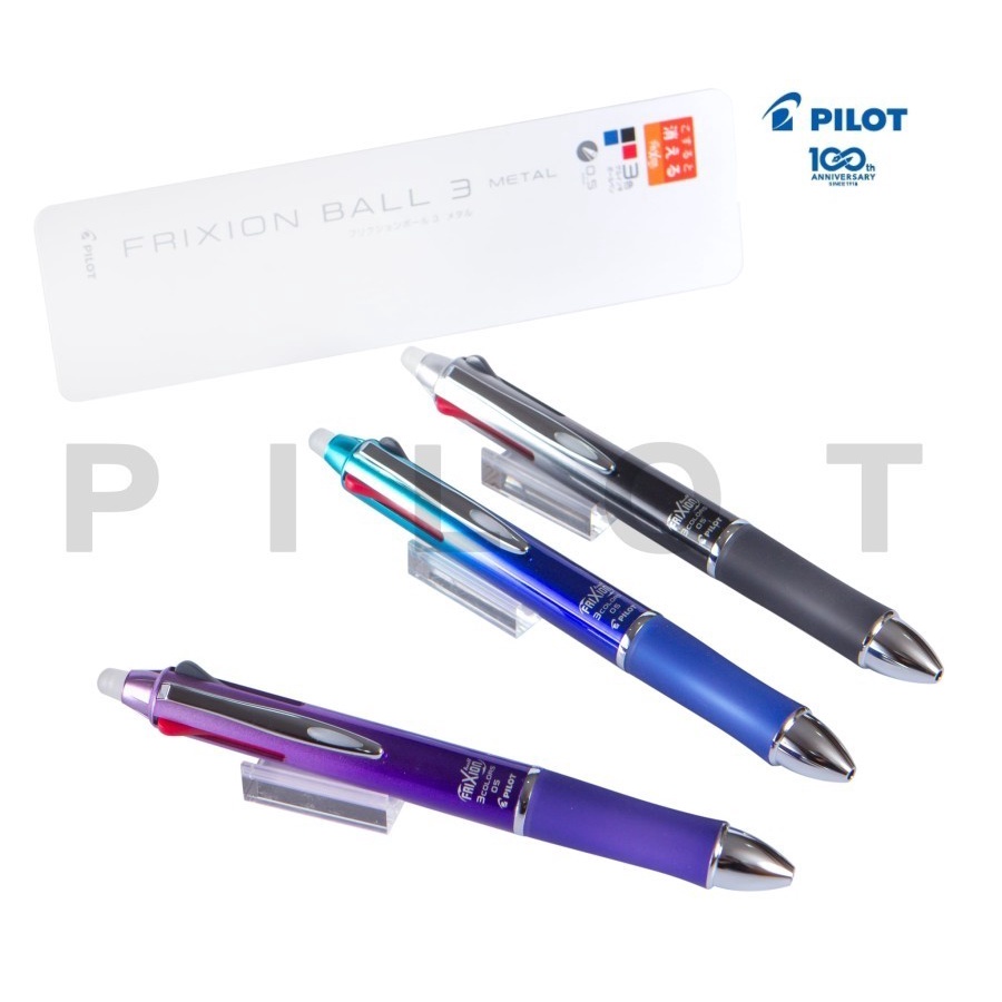 

PILOT FRIXION "METALLIC" CLICKER 3 IN 1 / LKFB-150EF : 1 PULPEN 3 WARNA