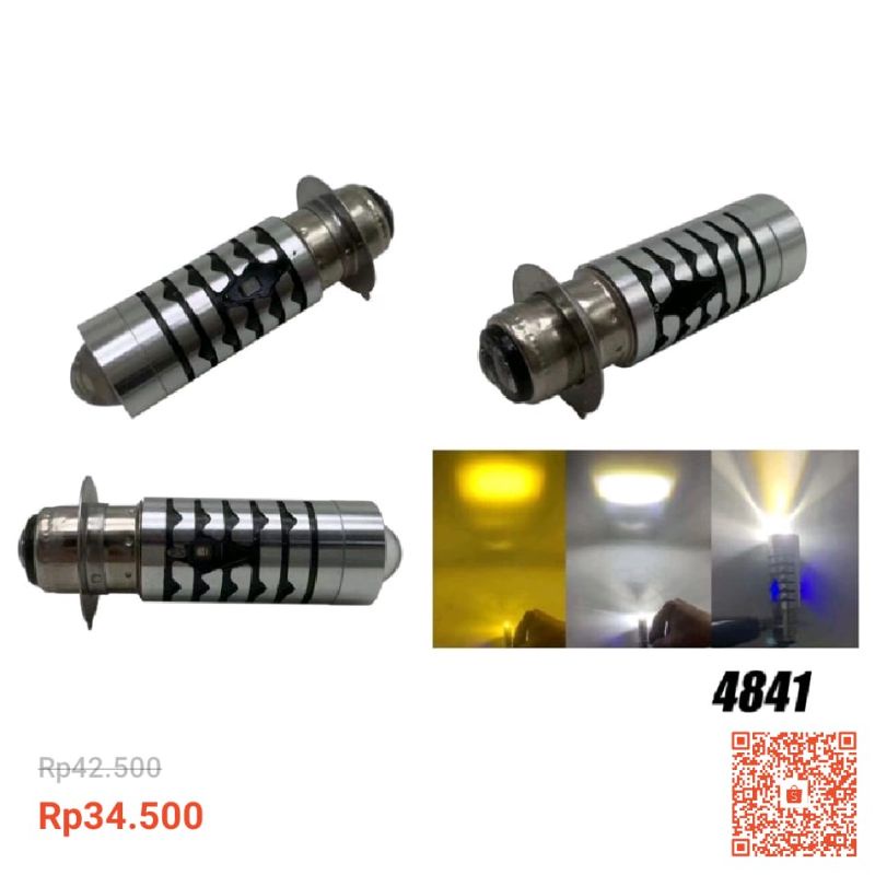 LAMPU LED DEPAN motor H6 LS2 laser hi low model luminos ac