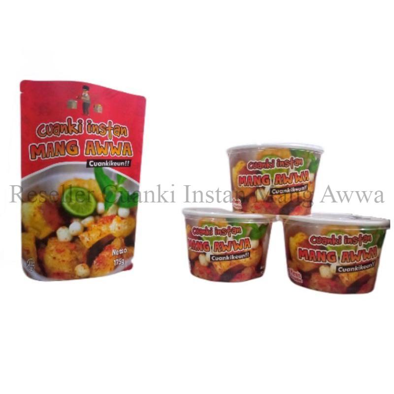 Jual Paket Cuanki Instan Mang Awwa Mix 3pcs Kemasan Paper Bowl Enak