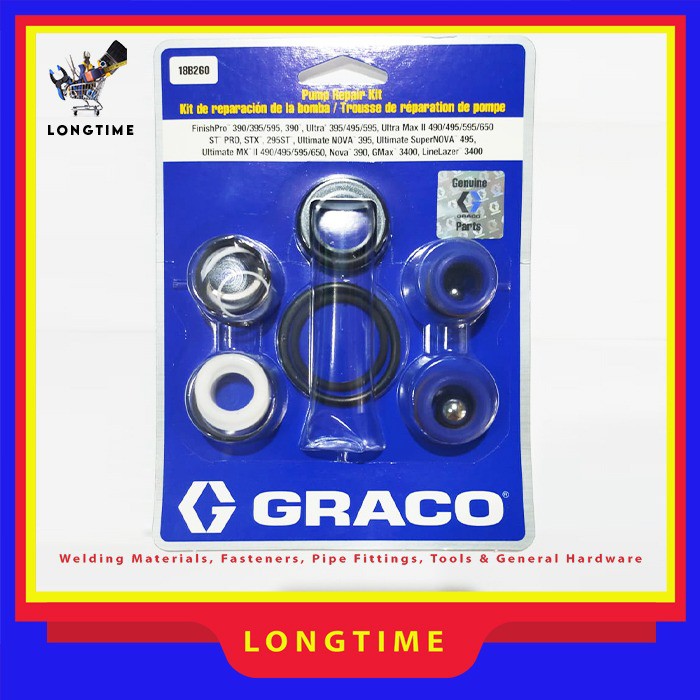 Graco 18B260 Pump Repair Kit 244194 Airless Spray Gun graco