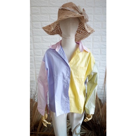 GROSIR dapatkan 4 pcs kemeja warna warni Stradivarius