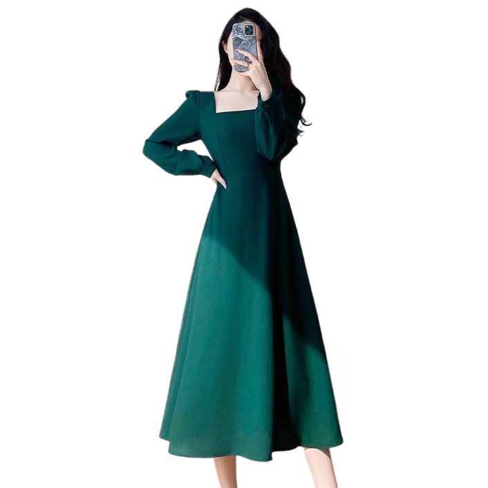 Dress Maudy - Dress Tangan Panjang Scuba Premium