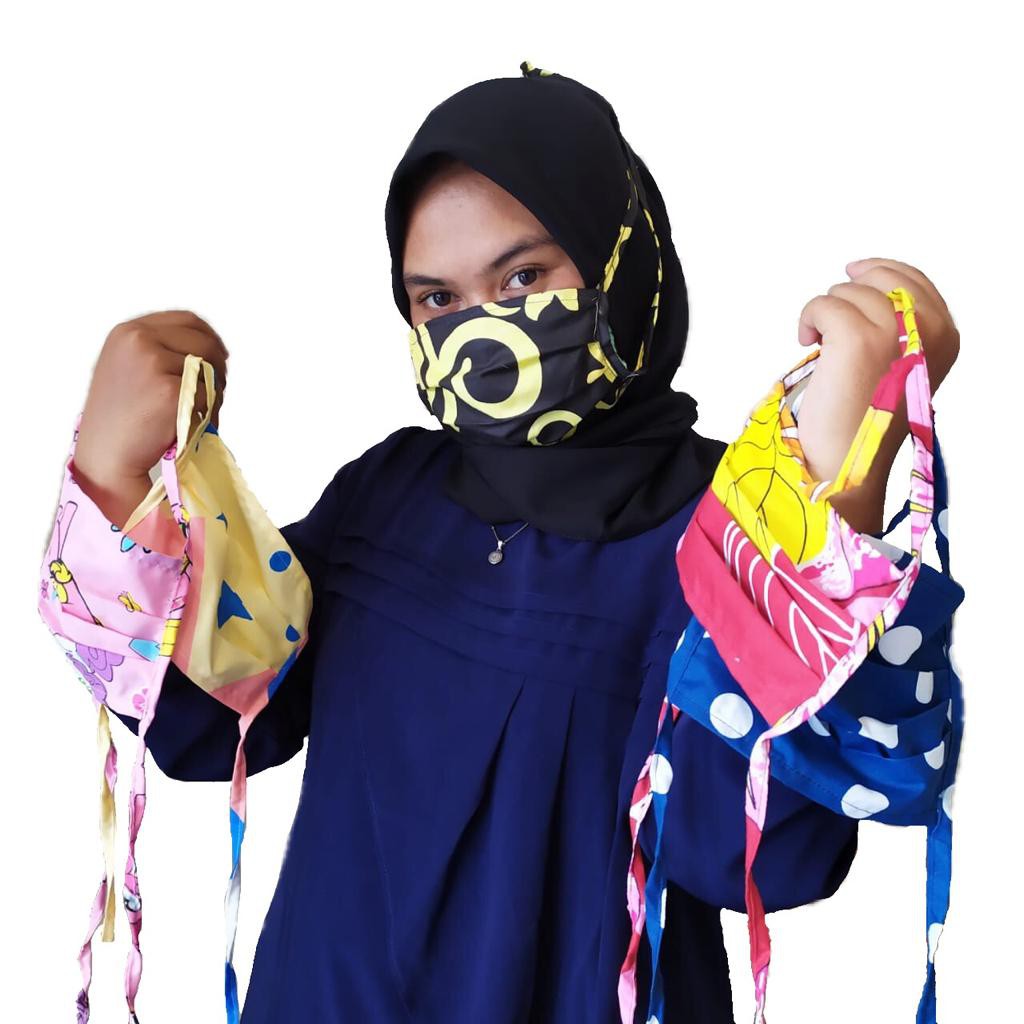  Masker  Tali  Hijab  Karakter Lucu Kartun Bergambar Termurah 