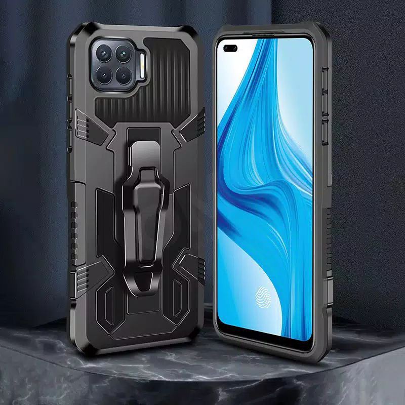 Hard Case Oppo Reno 2F Reno 4 Reno 4F Reno 5 Reno 5F Reno 6 Case H8 I-Crystal Transformer Robot Ironman Kickstand